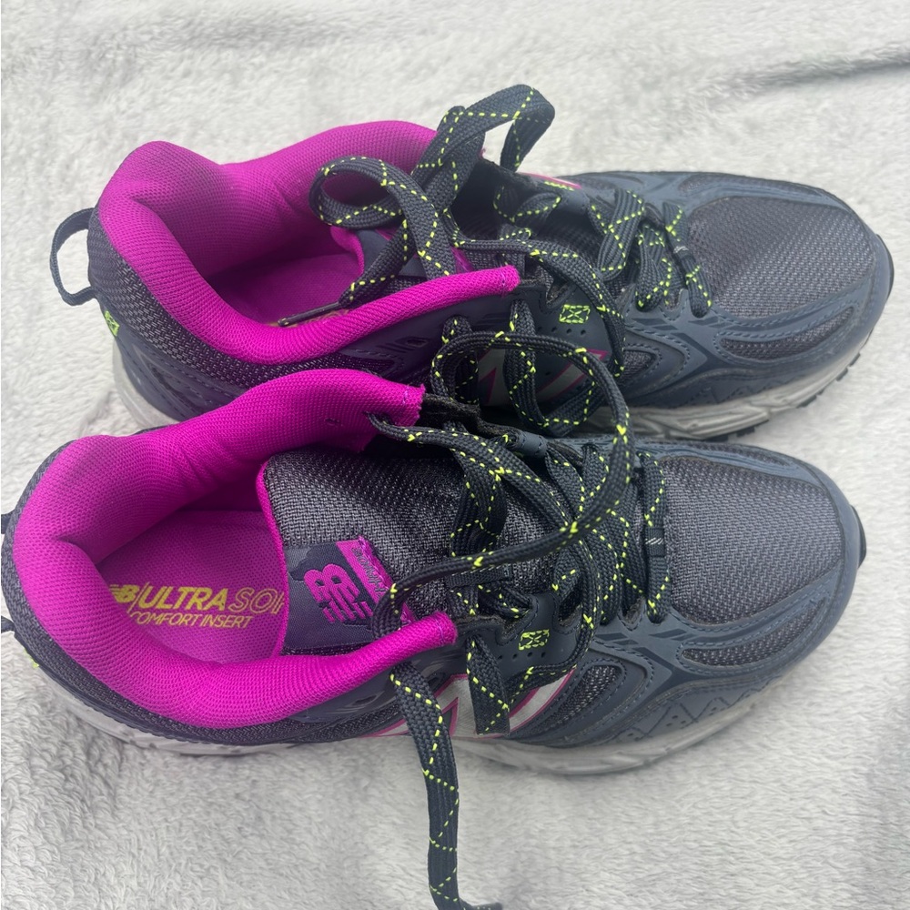 Women’s New Balance Charcoal and Magenta All Terrain Shoes
